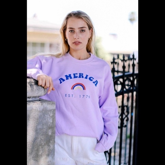 Lavander America EST Sweater - Picture 1 of 4
